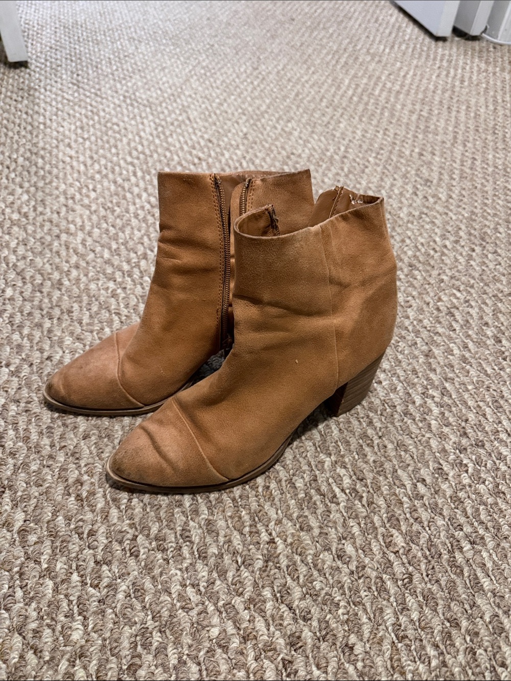 REPORT Women's Suede Ankle Booties in Tan